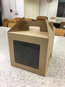 At Cake Connection, we like to help and support smaller businesses. Introducing our new foldable cardboard window cake box 12x12x12 inch. Putting your cake into the hard box won't have to be a two-person job anymore. Simply construct the box around your cake. ONLY RM9 while stock lasts*. - Megan | CakeConnection Sdn Bhd