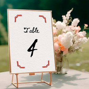 Wedding Table Number Cards - Addison | Minimalist Illustrative Wedding Style | Wedding Digital Template | Printable - Etsy