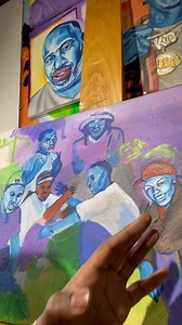 #ArtistTalk #RealPainting GoinOn #BluePeriod #WorkInProgress #CommissionWork BirdStationSoldiers @obs_leelay | Kirklyn Jackson