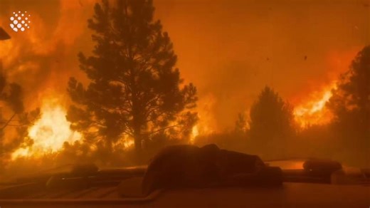 Dramatic, heart-racing footage as firefighters escape incineration during California wildfire! | Team Wildfire
