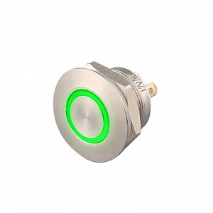 [Hot Item] 12mm 12V Green Illuminated Normally Open Push Button Light Switch