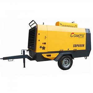 [Hot Item] Diesel Powered Screw Trailer Diesel Air Compressor
