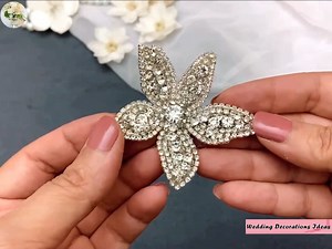 3.1K views · 73 reactions | How to Make Flowers with Rhinestone Chain | Wedding Decoration Ideas | Facebook