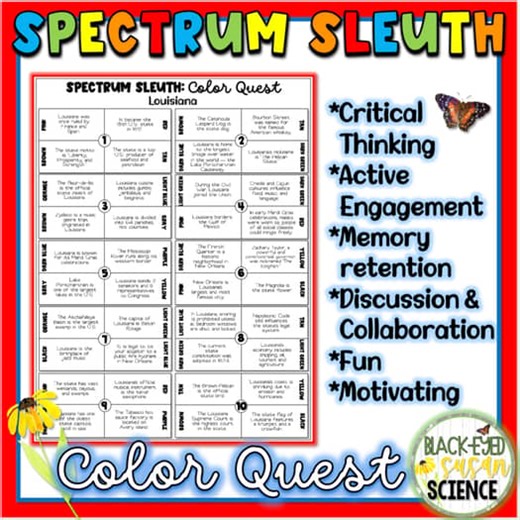 Spectrum Sleuth: Louisiana Color by Code | State Symbols, Geography & History