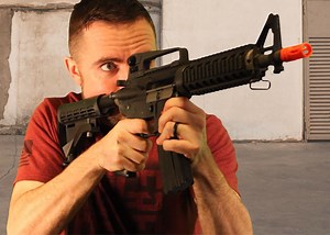 WE M4 CQBR Open Bolt GBB Black Edition