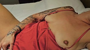 Listening to loud couple fucking in hotel as I rub my clit and finger myself