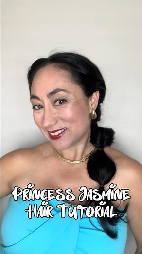 Princess Jasmine hair tutorial (so easy!) #disney #princessjasmine #disneybounding