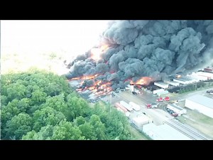 60K views · 532 reactions | #UPDATE: Drone footage from the fire at the Chemtool facility in Rockton. (Courtesy: Karl Hoffman) | WIFR TV | Facebook