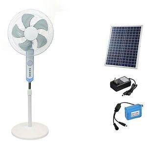 [Hot Item] 9V DC Solar Fan DC Fan Electrc Cooling Fan Pedestal Fan 12inch Solar Rechargeable Fans Home Use
