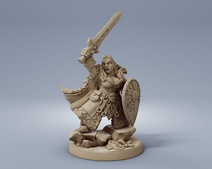 Female Dwarf Fighter - 28mm 32mm Resin Miniature - Dnd - Dungeons & Dragons Miniatures - Pathfinder - Frostgrave - RPG - Wargaming - Etsy
