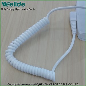 [Hot Item] Multicore Flexible PUR Coiled Electric Wire White Spiral Cable for Power and Charging