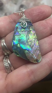 Simply Stunning Handmade Abalone Shell Pendant on Sterling Silver...