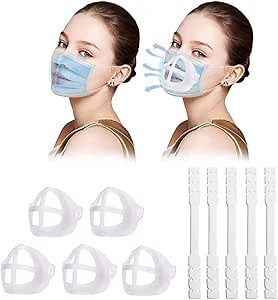 3D Mask Bracket Extender Strap for Comfortable Mask Wearing Reusable Silicone Extender Strap Mask Bracket Internal Support Frame for Adult
