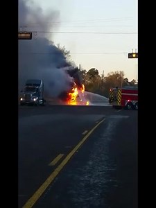 14K views · 89 reactions | NEW VIDEO: 18-wheeler fire on North Main in Vidor near FM 1131 has ALL LANES shut down. A tire blew out and ignited the trailer. No one was hurt. When lanes reopen we'll update you here. | 12NewsNow | Facebook