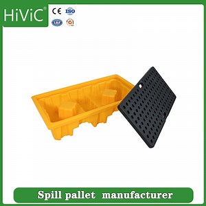 [Hot Item] 100% Virgin HDPE 1/2/4drum Storage Spill Containment Pallets Spill Control Pallet Spill Containment Tray