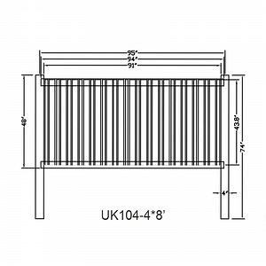 6 X 8 Semi Private Vinyl Picket Fencing Top Yard
