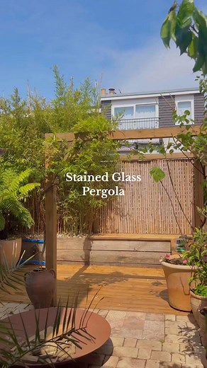 Building a whimsical stained glass pergola ✨ #pergola #pergoladesign ... #fbreels #fbreelsfypシviral #virals #fbreelsvideo #fypシ #fall2024 #foryoupageシ #foryoureels #reelsinstagram #fypシviralシ #foryoupageシ #foryou | SerendipitousChronicle II