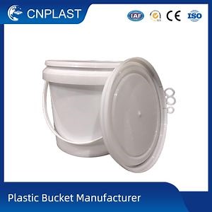 [Hot Item] OEM Food Grade Clear Nuts Yogurt Candy Jam Tub White Container Plastic Bucket with Lid