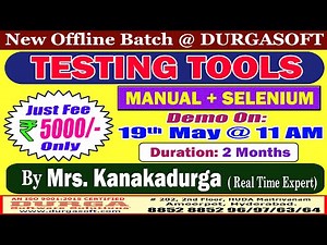 TESTING TOOLS Offline Training @ DURGASOFT