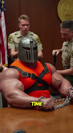 “STRONGEST MAN” RESTRAINED IN COURT: Officers Swarm Gladiator-Helmet Inmate | Justice Cam