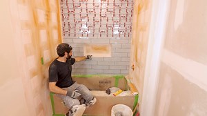 Tile shower niche ideas...for more tips and tricks visit homerepairtutor.com | Home Repair Tutor