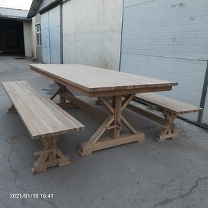[Hot Item] Vintage Rustic Wood Color Farm Tables for Wedding