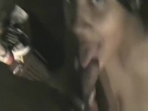 Chubby ebony girl with godzilla big tits has oral, cowgirl and doggystyle sex on the bed.