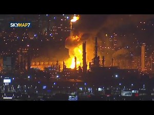 Large fire burns at refinery in Carson | ABC7