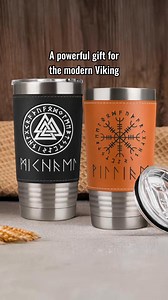 12K views · 2.4K reactions | Ride the saga with every sip ️磻 viking vibes only. #macorner #vikingvibes #leathertumbler #giftformen #usmarket | Macorner | Facebook