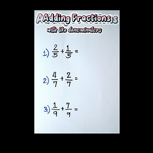 44K views · 1.3K reactions | Adding Fractions with Same Denominators #math #TeacherGon #mathtricks #mathtutorials | Math Tutorials | Facebook