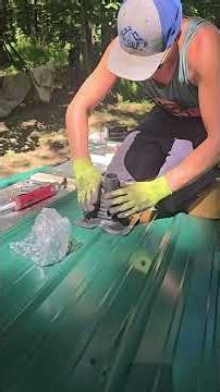 Install Pipe Boot On Metal Roof, How To. #metalroofing #pipeboot