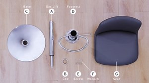 MINCETA Bar Stools,Modern Upholstered Swivel Stool with Back for Bar and Counter Height, Adjustable Height 24" to 34",Set of 2,PU in White