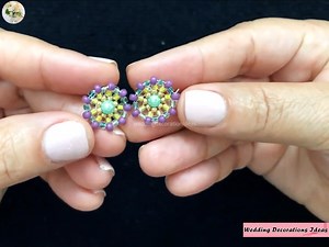 1.7K views · 58 reactions | How to Make Very Easy Bead Earrings #beadedjewelry #earring #earringstyle #beads #beadedearrings #howto #trend #trending #trendingvideos | Wedding Decoration Ideas | Facebook