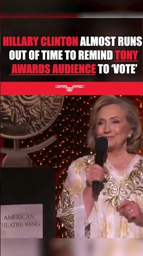 Hillary Clinton reminds Tony Awards audience ‘how important it is to vote’ #shorts