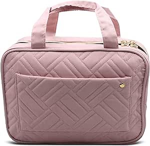 Lux ZEN’s Travel Toiletry Bag Hanging Organizer with TSA Approved Transparent Cosmetic sections For Full Sized bottles and containers