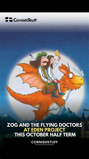 Julia Donaldson and Axel Scheffler's well-loved character Zog will be soaring into the Eden Project this October half term, running from 25th October to 2nd November. The dragon, joined by Princess Pearl and Sir Gadabout, will bring a week filled with adventure, puzzles and seasonal fun. Read more on CornishStuff.com #Cornwall #CornishStuff | CornishStuff