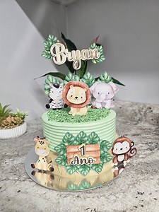 Décoration de gâteau safari – Décoration pour fête d'anniversaire sur le thème des animaux de la jungle - Etsy France