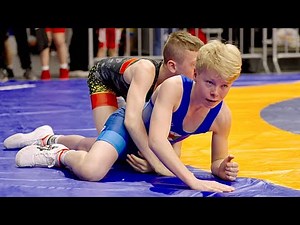 U13 Petro Shevchuk (UKR) vs Artur Nemeczek (SWE) 42kg. Greco-roman boys youth wrestling. B-cam-man