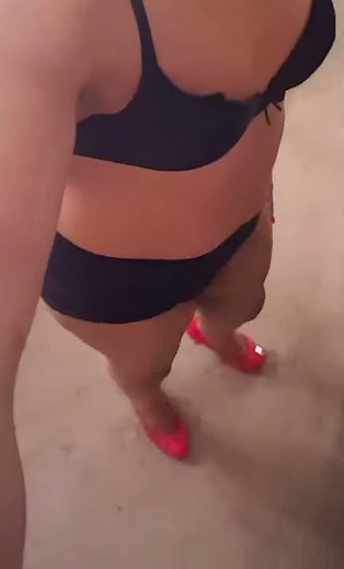 Crossdressing | bra and panties and high heels