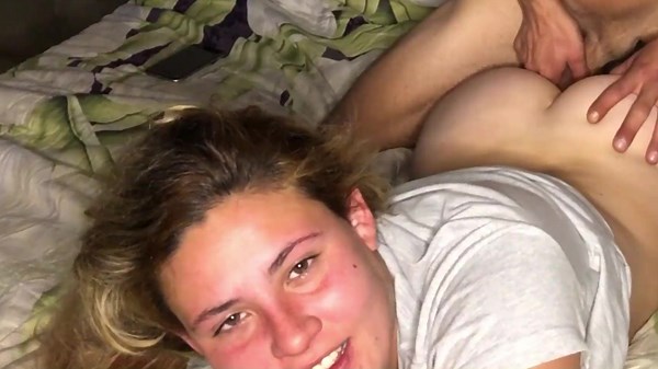 Anal fuck makes horny boyfriend finish his cock fast inside her