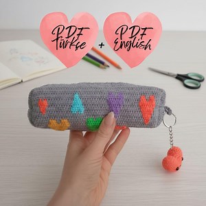 Crochet Heart Pencil Case Pattern | Amigurumi Zipper Pouch (PDF Pattern) - Etsy Australia