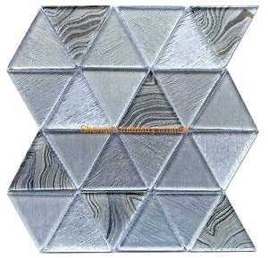 [Hot Item] Triangle White Mirror Glossy Glass Tile Bathroom Decor Special Pool Mosaic