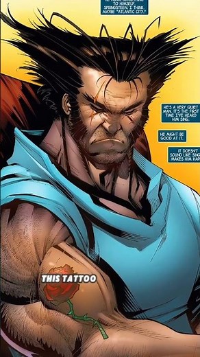 👀 Did Wolverine Just Get This Tattoo? Find Out! 🌹 #marvel #wolverine