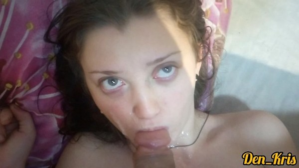 compilation of a lot of warm tasty cum pours down the face of a cute schoolgirl but she wants even