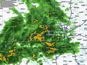 Widespread rains moving south to north across DFW, especially Tarrant County and points west. Additional showers and storms in the forecast through Wednesday. | WBAP