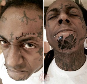 Lil Wayne Gets Three Interesting Face Tattoos (Photos)