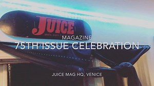 Celebrating the 75th issue of JUICE MAGAZINE :::. The most hardcore skate mag in history. Congrats Teri&Dan and the whole crew. Robert Trujillo BURGER RECORDS and Jeff Ho were all there #poolspipespunkrock | Janky Smooth