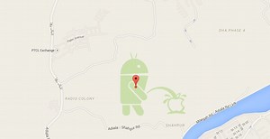 Google Maps Easter egg shows Android mascot urinating on Apple logo [updated] | AppleInsider