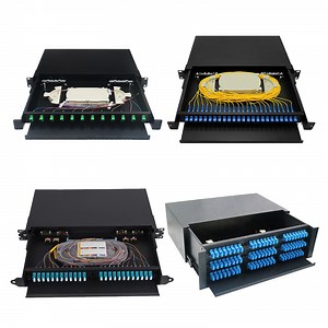 [Hot Item] Surelink Fiber Optic Distribution Frame Drawer Slide Rack Mount 12 24 48 96 Port Indoor or Outdoor ODF Fiber Patch Panel