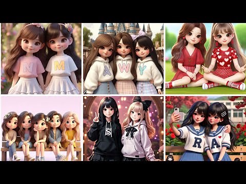 40+ new friends cartoon dp 2025 | sisters dp for whatsapp | best friends dp | friends group dp
